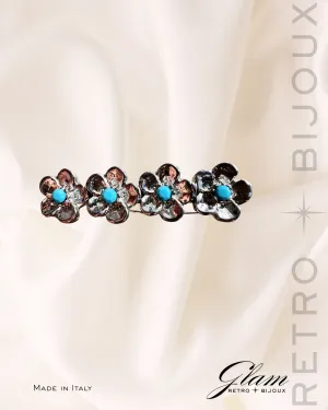 ✨ Silver Bloom Luxe Hairpin – 80s Romance Revival ✨