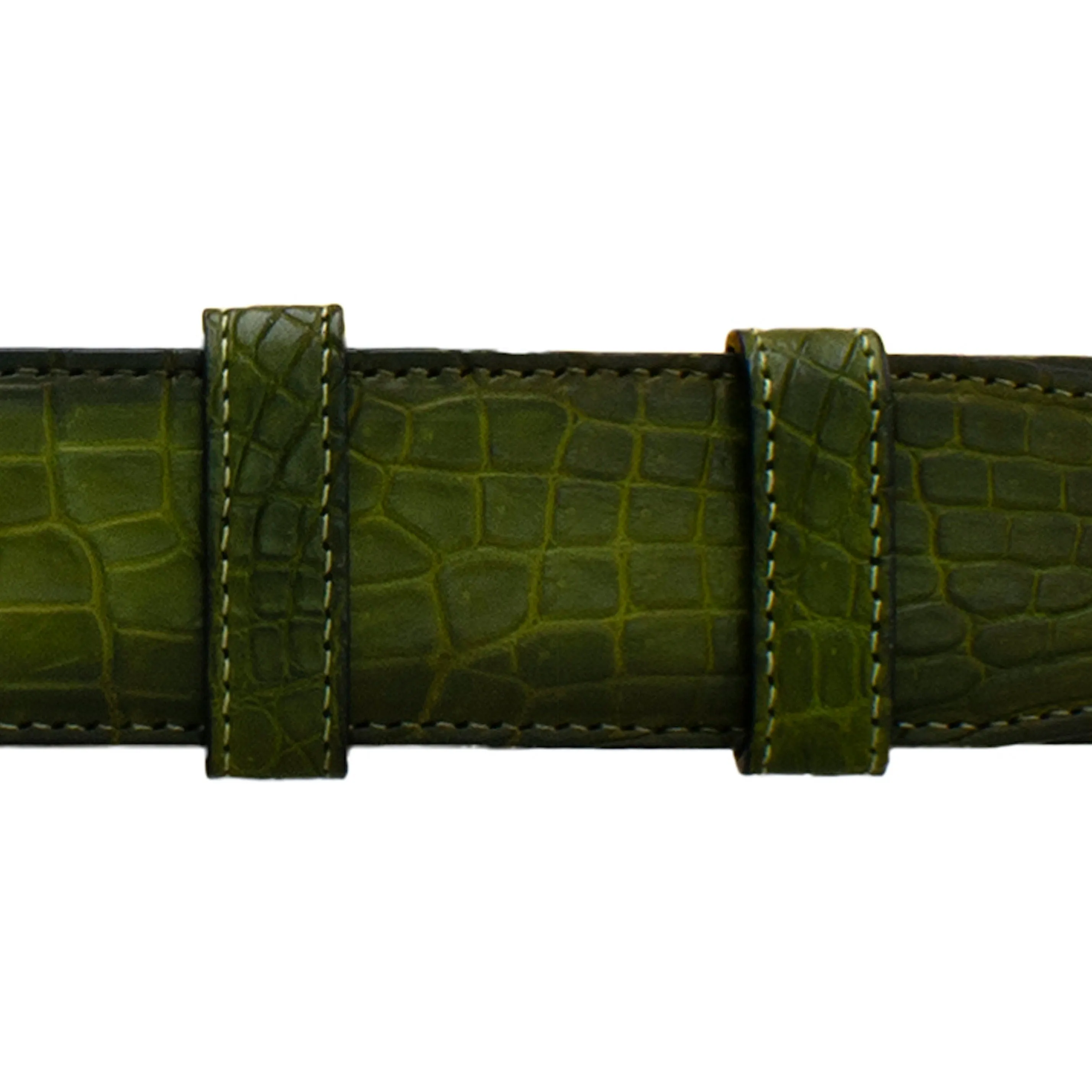 1 1/2" Pine Patina Belt with Crawford Casual Buckle in Matt Nickel