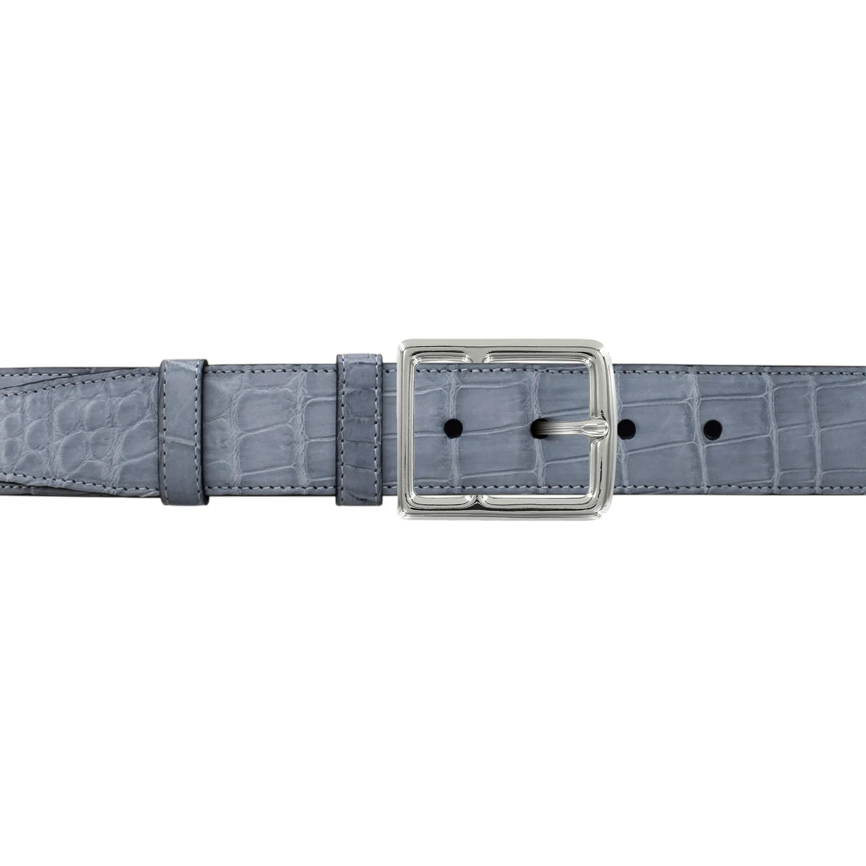 1 1/2" Slate Seasonal Belt with Crawford Casual Buckle in Polished Nickel