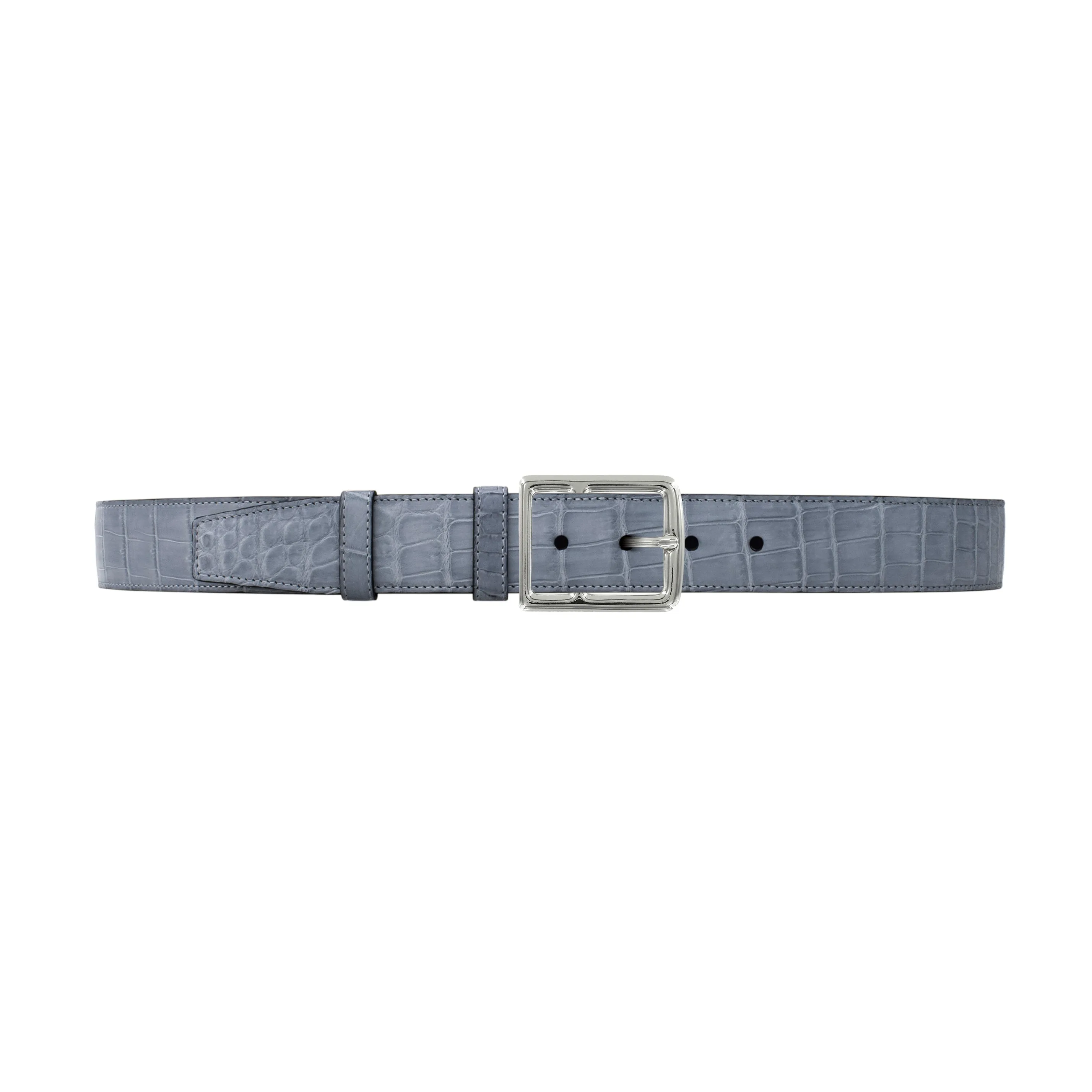 1 1/2" Slate Seasonal Belt with Crawford Casual Buckle in Polished Nickel
