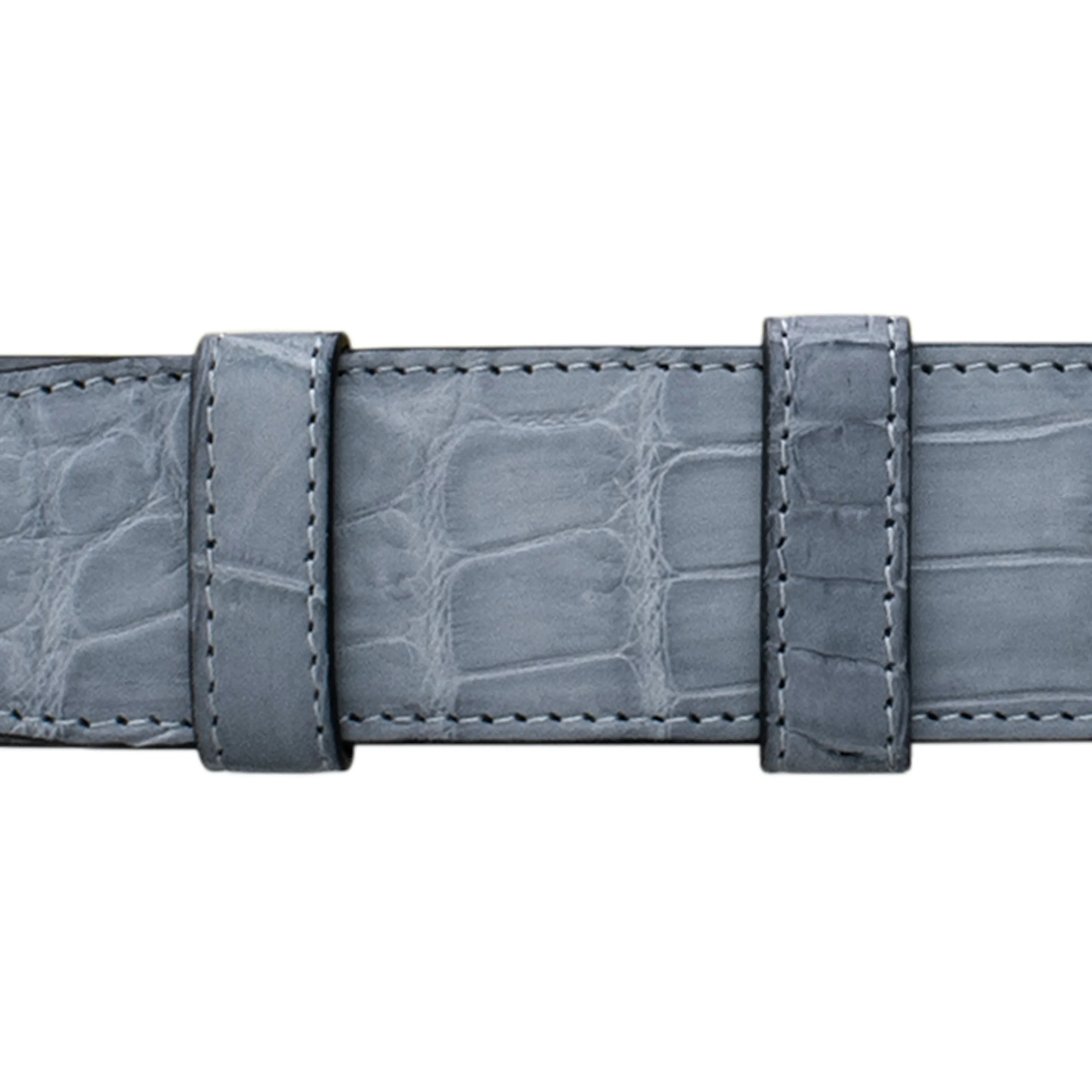 1 1/2" Slate Seasonal Belt with Crawford Casual Buckle in Polished Nickel