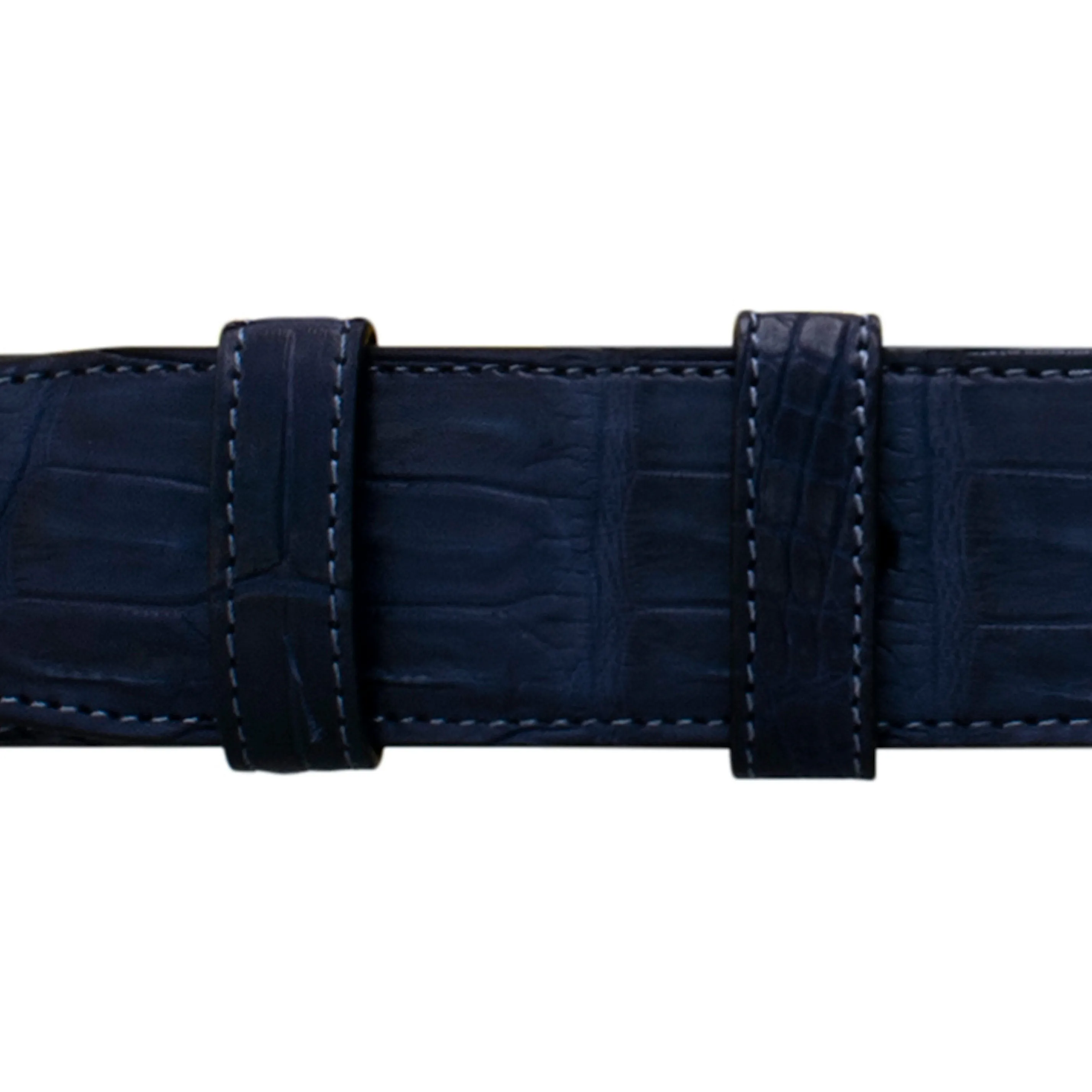 1 1/4" Midnight Classic Belt with Denver Casual Buckle in Matt Nickel