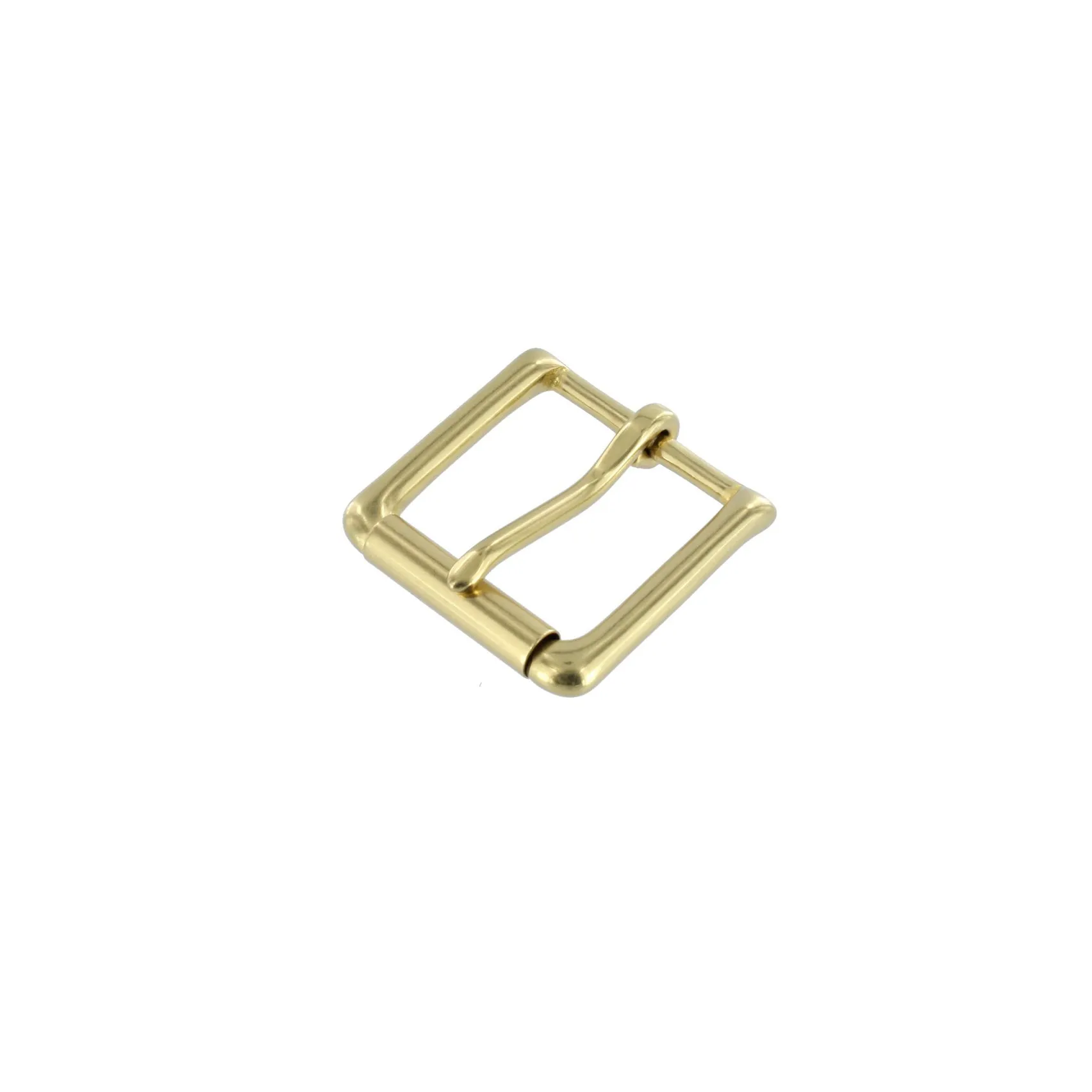 1 1/4" White Classic Belt with Austin Casual Buckle in Brass