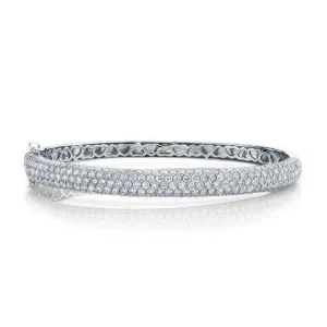 14k Gold Carrington II Pave Diamond Bangle Bracelet