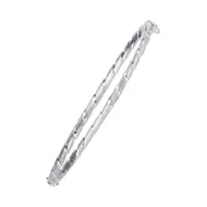 14K Twisted Brushed Hinged Bangle