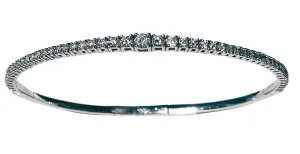 14k White Gold 1.25cttw Diamond Bangle