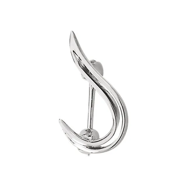 14k White Gold Fashion Brooch