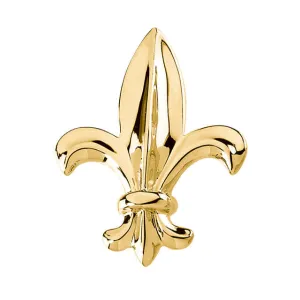 14k White Gold Fleur-de-lis Brooch