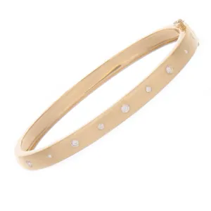 14k Yellow Gold Diamond Bangle