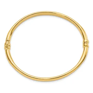 14k Yellow Gold Polished Hinged Bangle