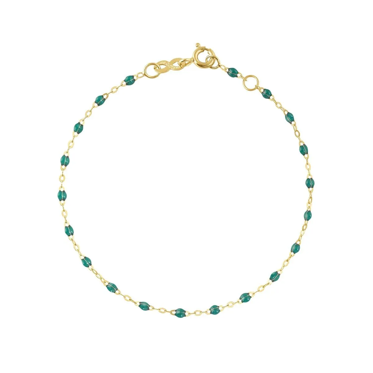 18K Gold & Emerald Resin "Classic" Bracelet