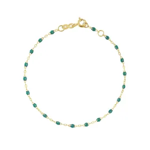 18K Gold & Emerald Resin "Classic" Bracelet