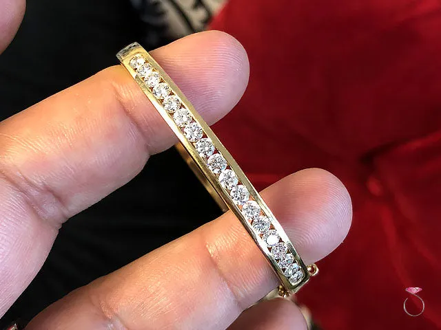 18K Yellow Gold Diamond Bangle Bracelet, 2.17 Ctw.