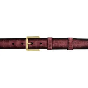 1" Rosewood Patina Belt with Austin Casual Buckle in Brass