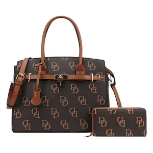 2-in-1 "DD" Classic Satchel & Wallet Set