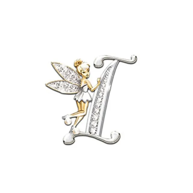 2021 Fashion Metal Crystal English Letter Word Brooch Elf Angel Lapel Pina Suit Shirt Collar Pins Brooches for Women