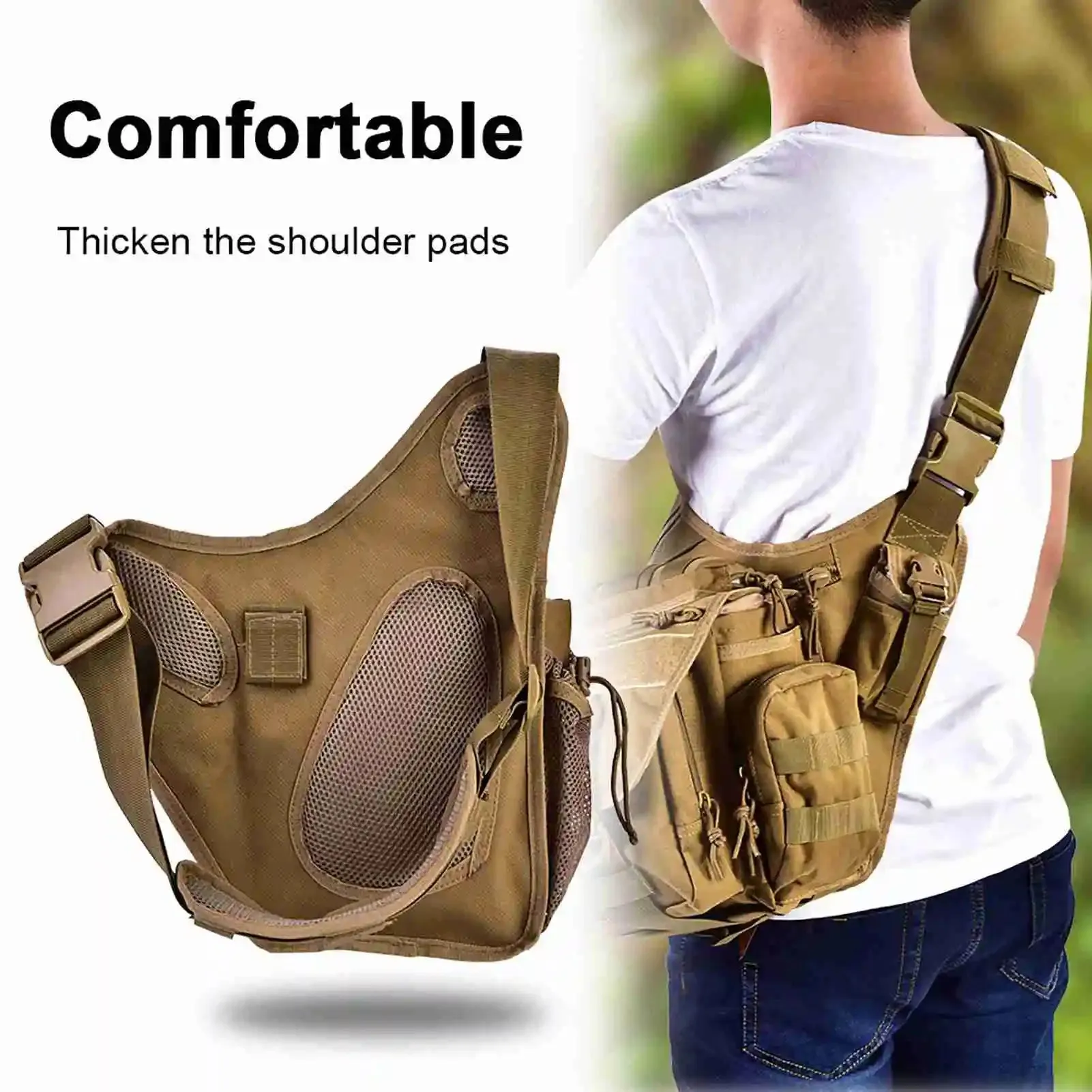 2025 New  Men Military Chest Shoulder Bag Pack