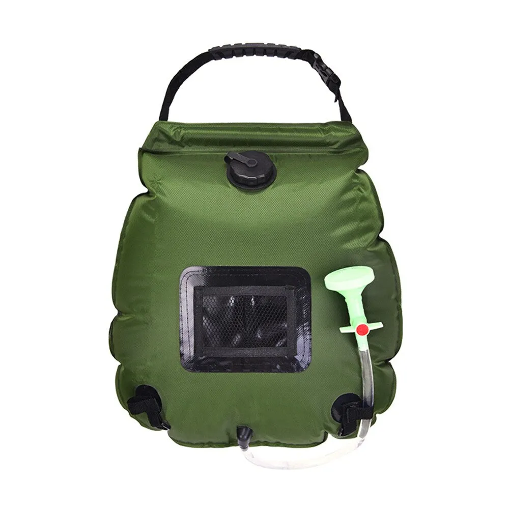 20L Water Bags Outdoor Camping Shower Bag Solar Heating Portable Folding Hiking Climbing Bath Equipment Shower Head Switchable