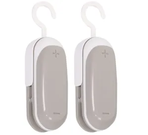 2PACK Mini Bag Sealer, Portable Heat Vacuum Sealers Plastic Sealer, 2 In 1 Heat Seal And Cutter Mini Food Sealer For Plastic Bags Food Storag