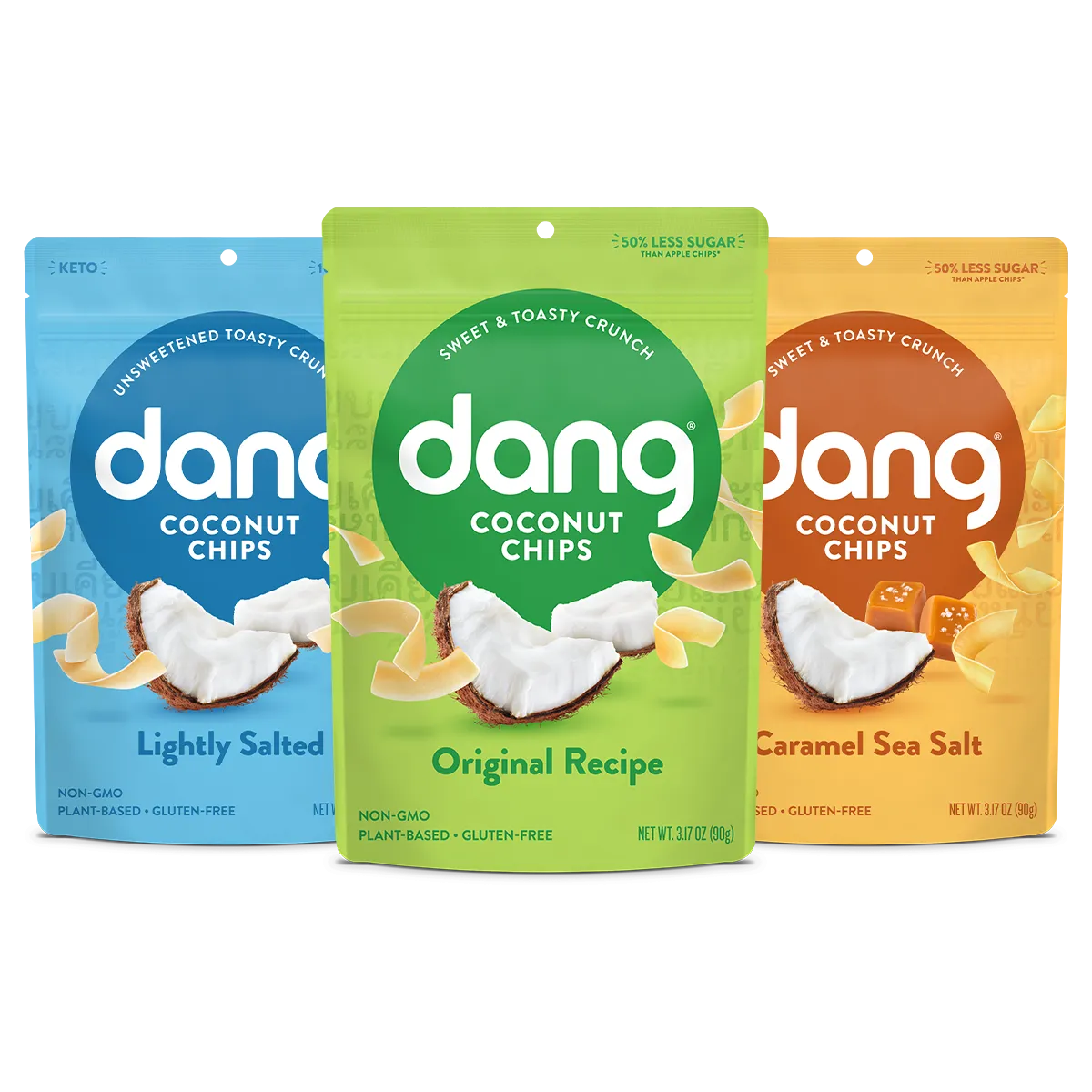 3-Flavor Coconut Chip Variety Pack 12 Count (3.17oz Bags)