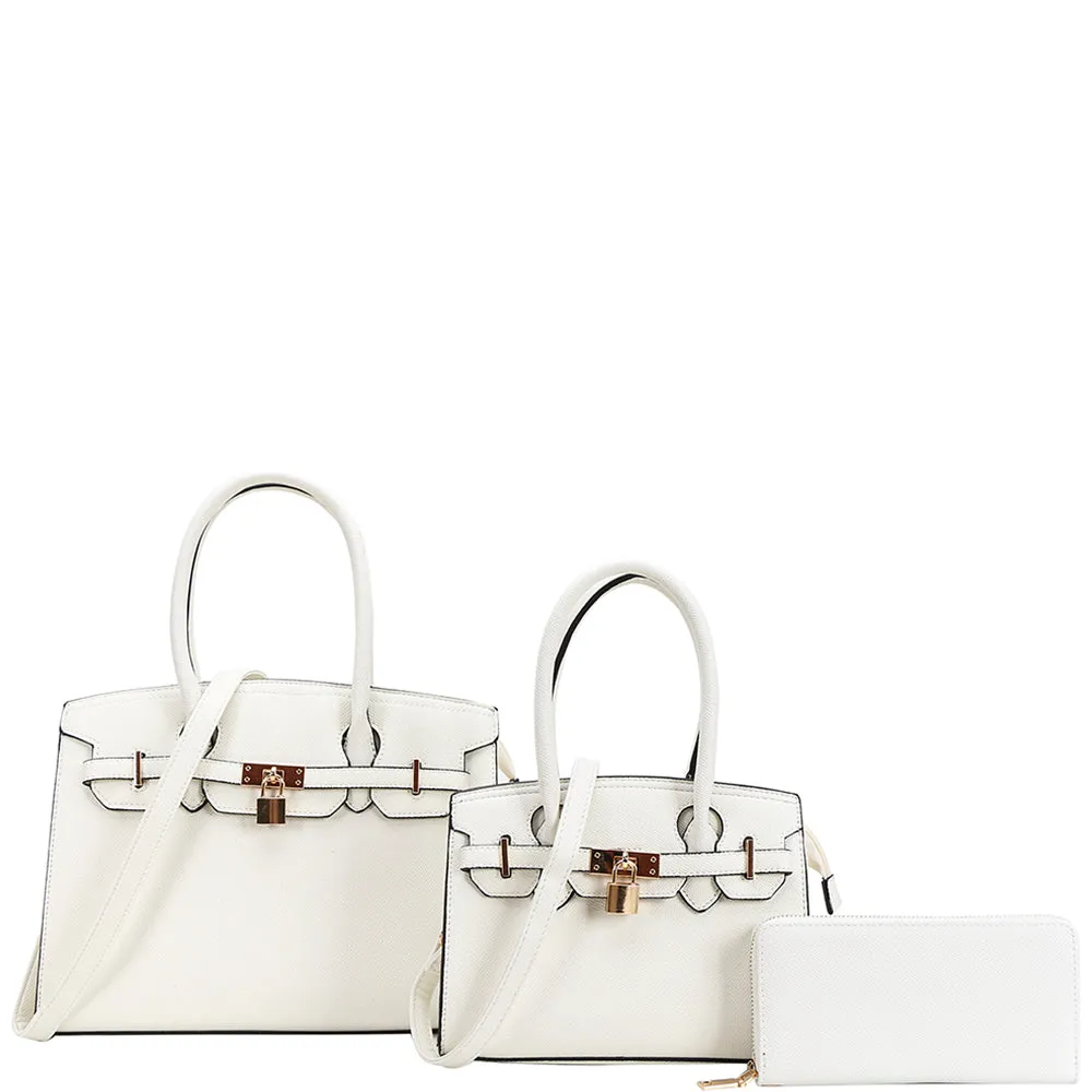 3 in 1 Lock Satchel Set