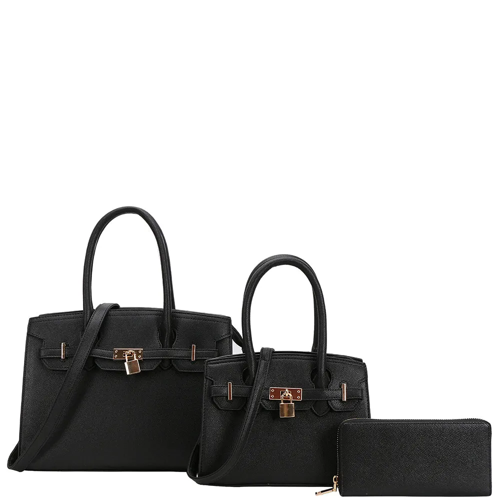 3 in 1 Lock Satchel Set