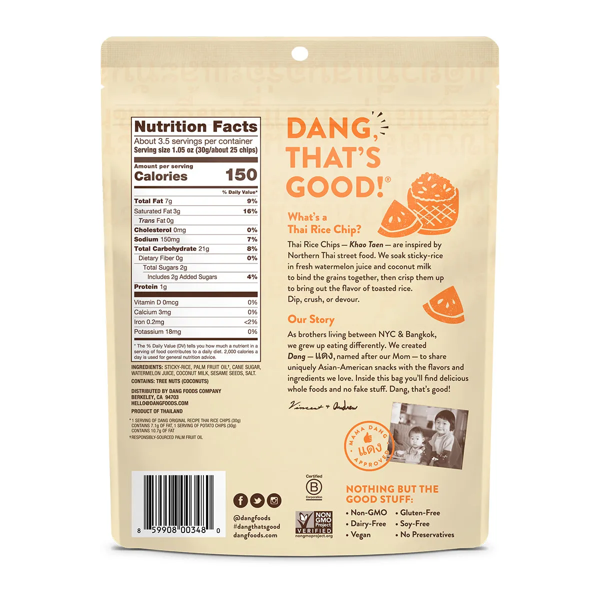 5-Flavor Thai Rice Chip Variety Pack 12 Count (3.5oz Bags)