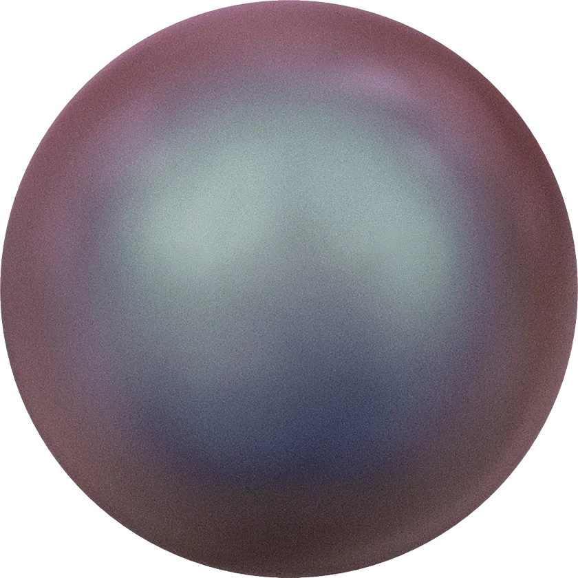 5817 Cabochon Pearls (Half-Drilled), Crystal Iridescent Red Pearl (001 947)
