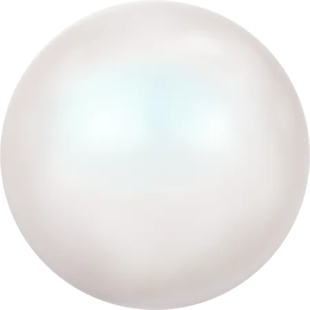 5817 Cabochon Pearls (Half-Drilled), Crystal Pearlescent White Pearl (001 969)