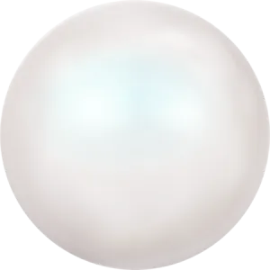 5817 Cabochon Pearls (Half-Drilled), Crystal Pearlescent White Pearl (001 969)