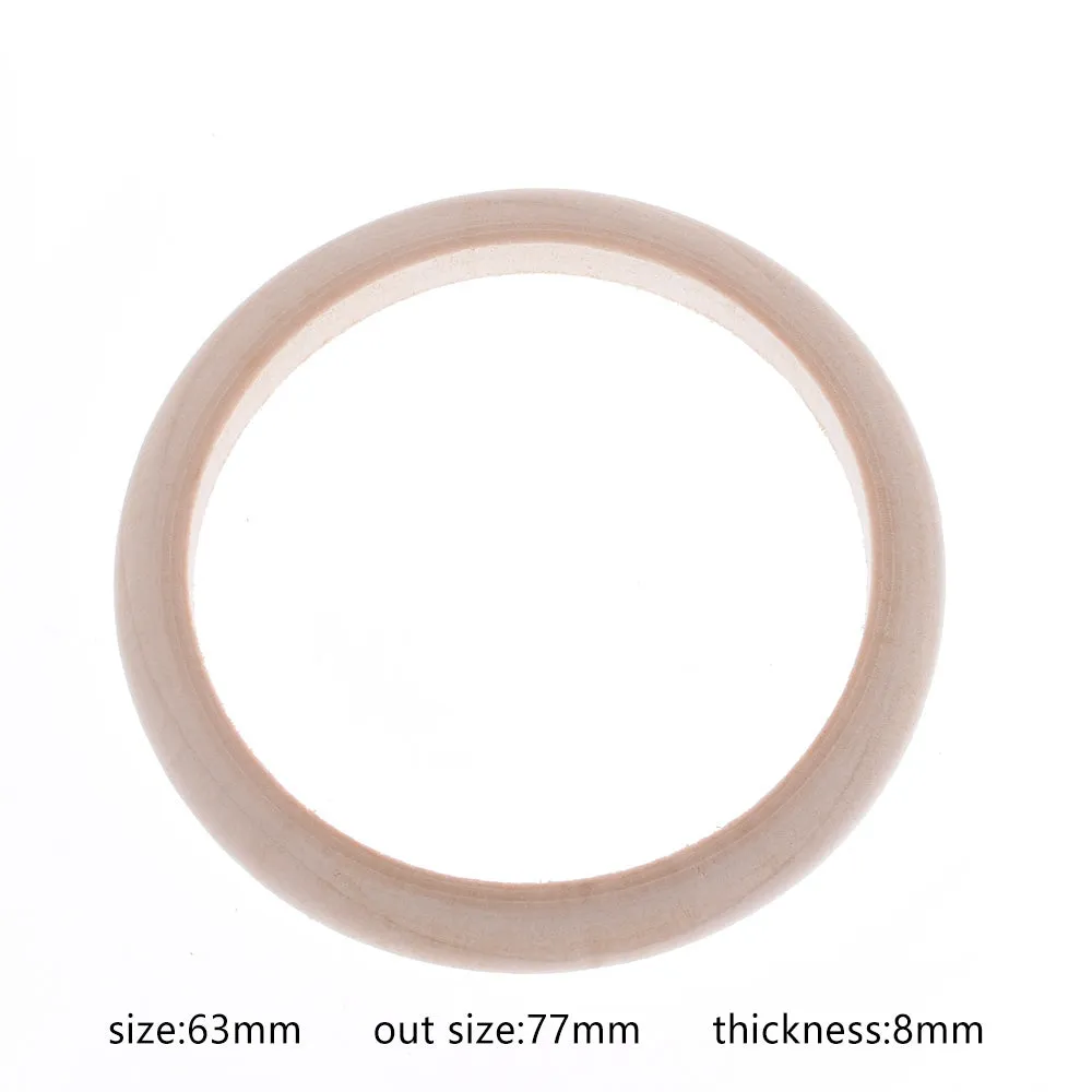 63mm Wooden bracelet unfinished round wood bangle Painted bracelet raw wood bangle Craft supply 10pcs