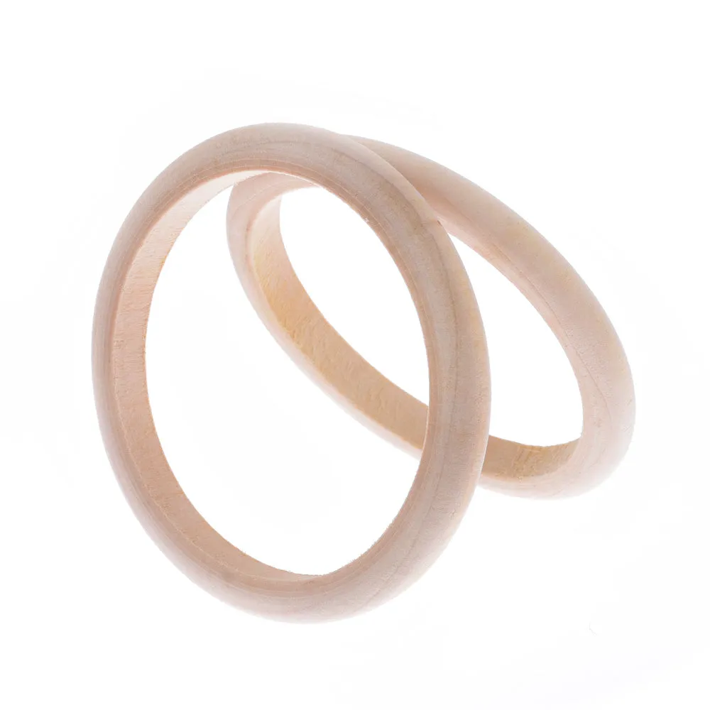 63mm Wooden bracelet unfinished round wood bangle Painted bracelet raw wood bangle Craft supply 10pcs
