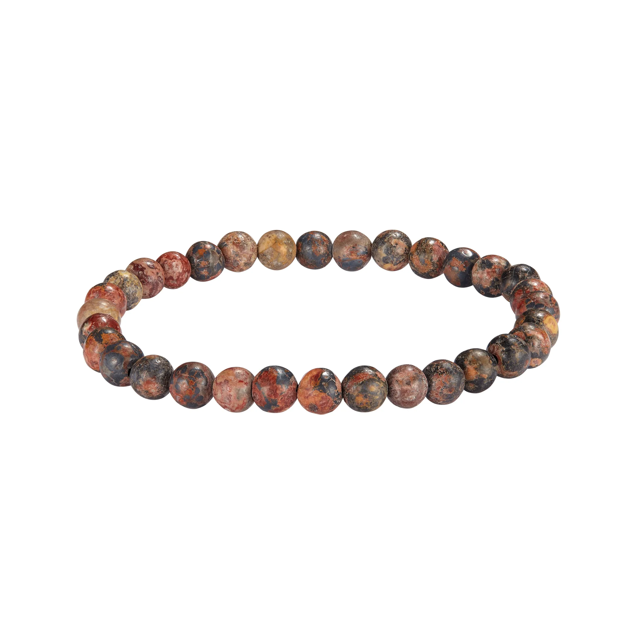 6mm Semiprecious Gemstone Bead Elastic Bracelet
