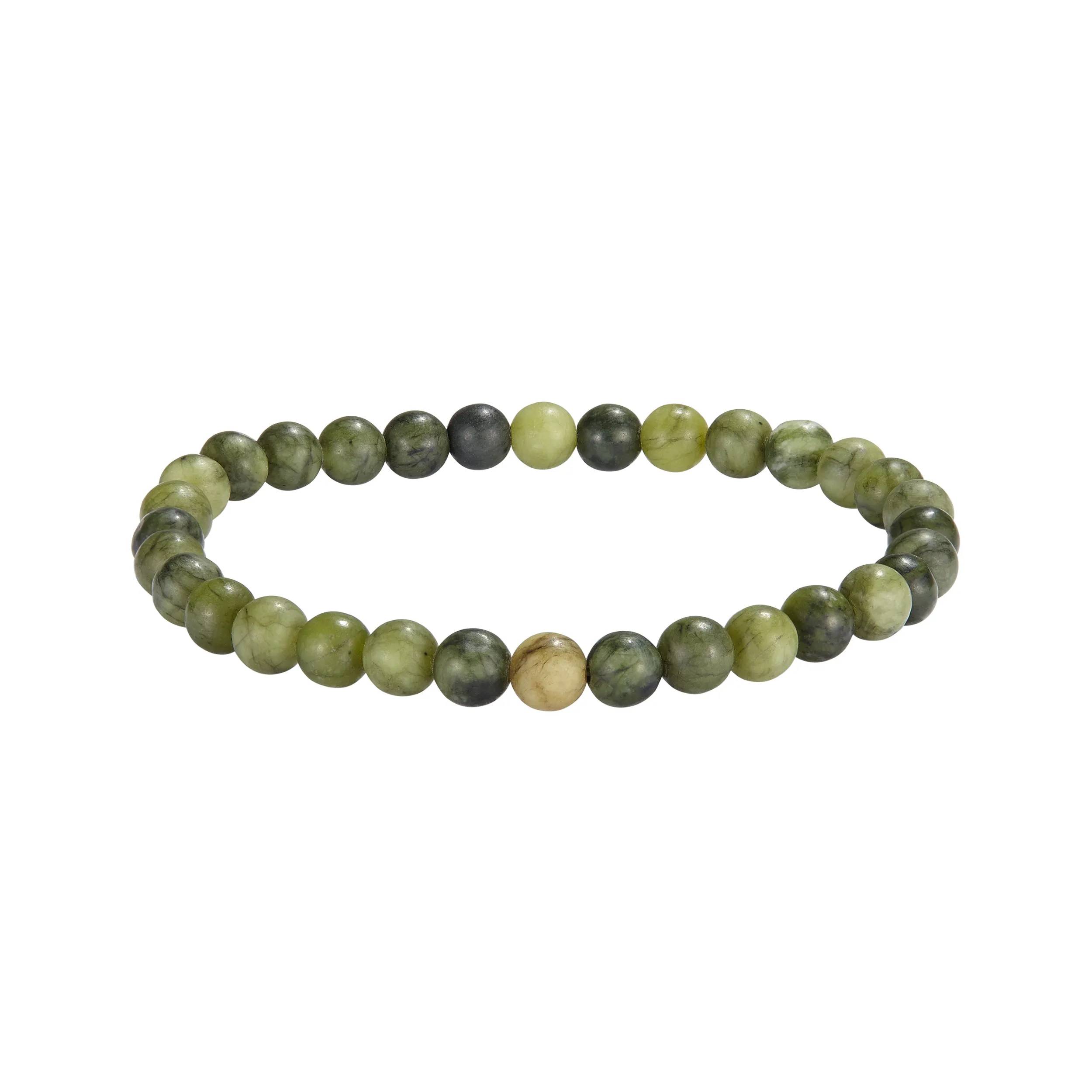 6mm Semiprecious Gemstone Bead Elastic Bracelet