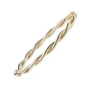 9ct Gold Twist Bangle