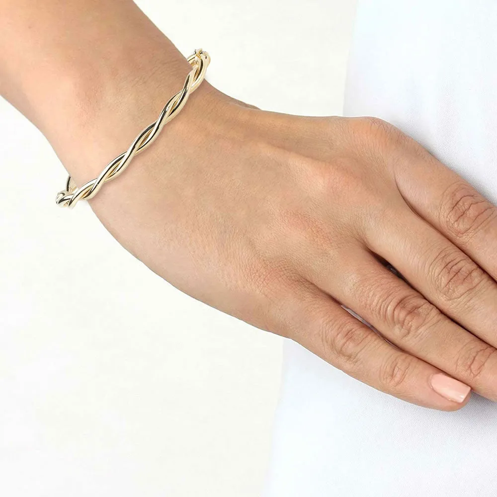 9ct Gold Twist Bangle
