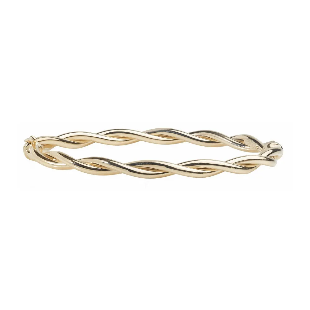 9ct Gold Twist Bangle