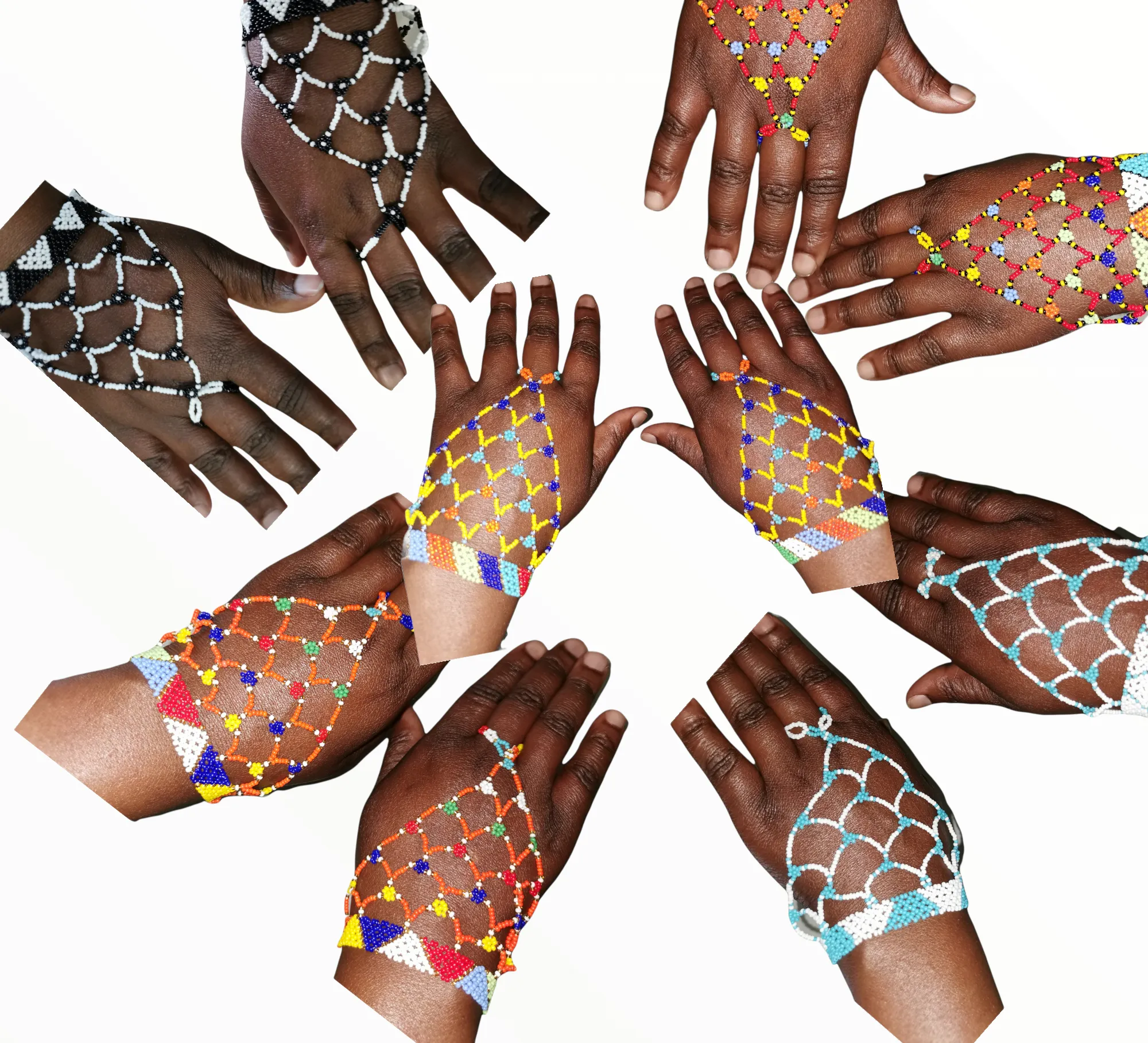 African Beaded Gloves