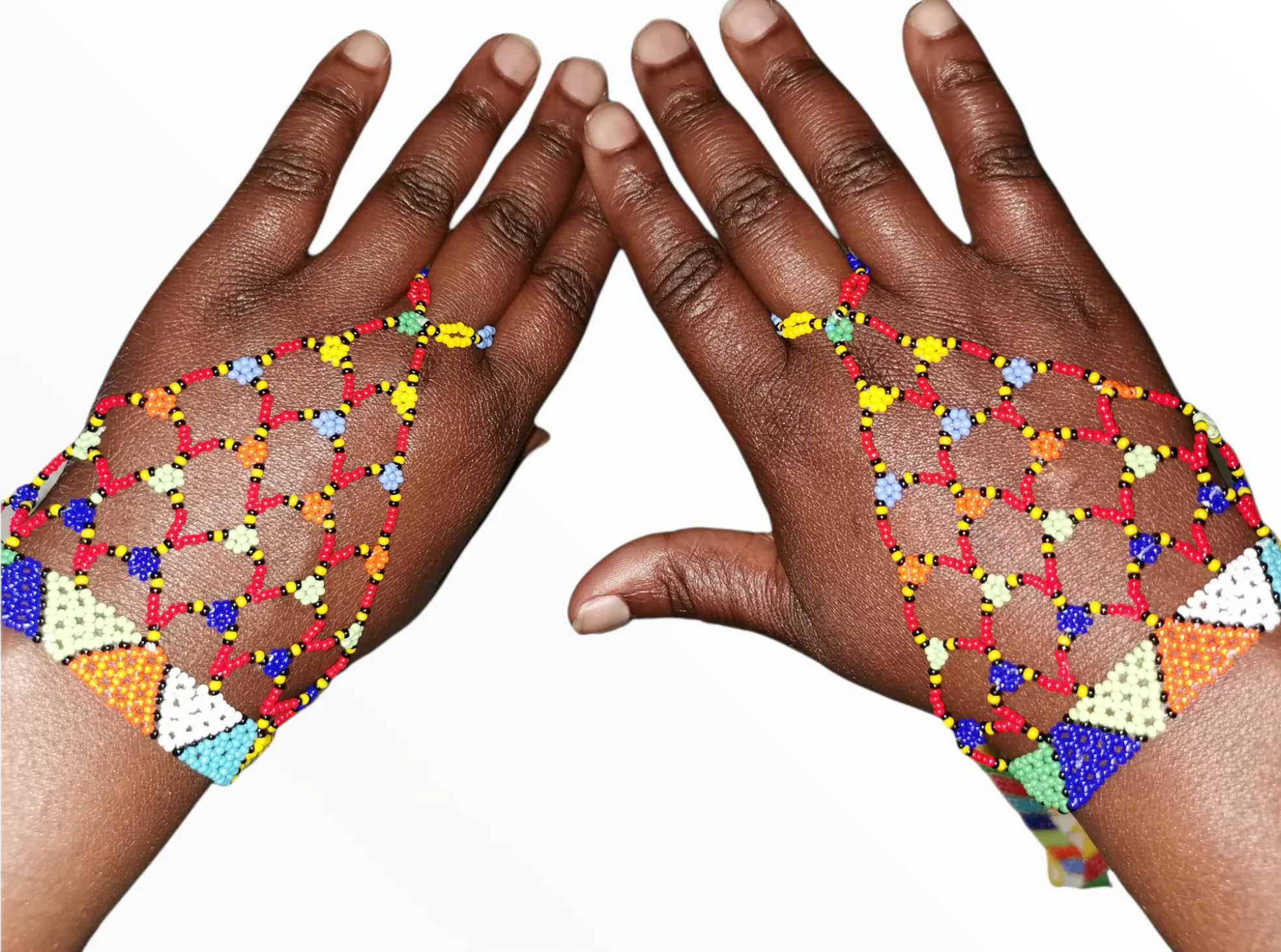 African Beaded Gloves