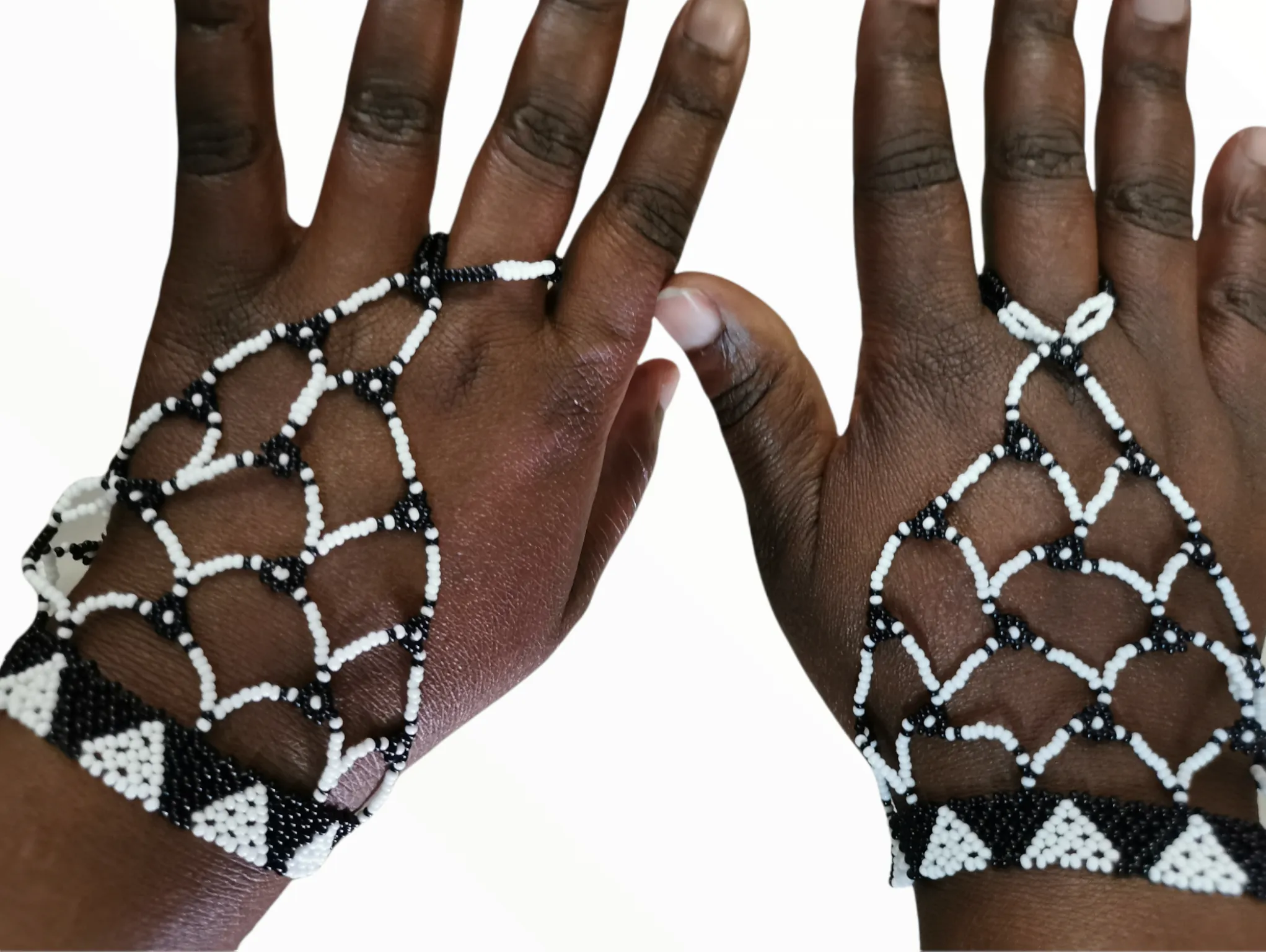 African Beaded Gloves