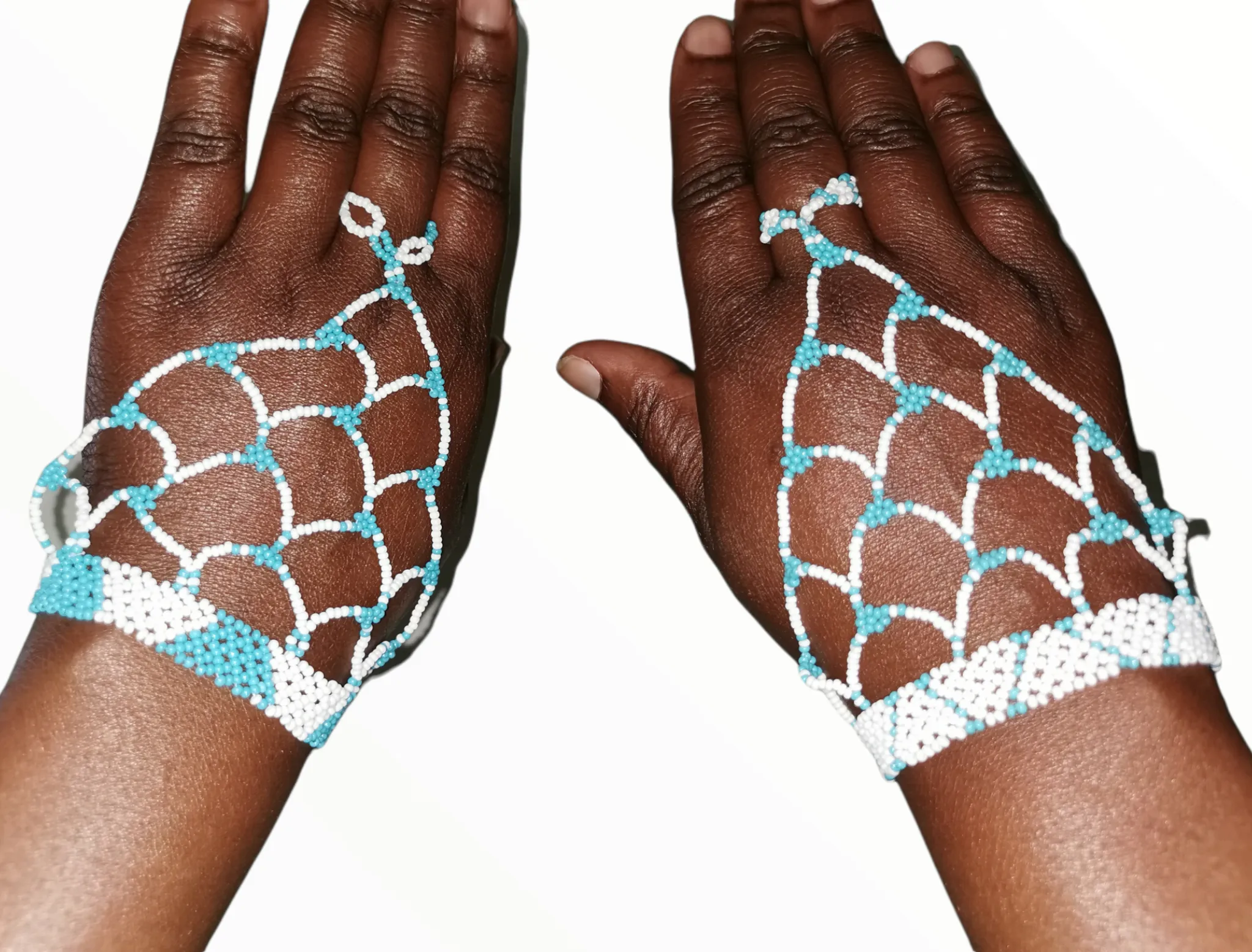 African Beaded Gloves