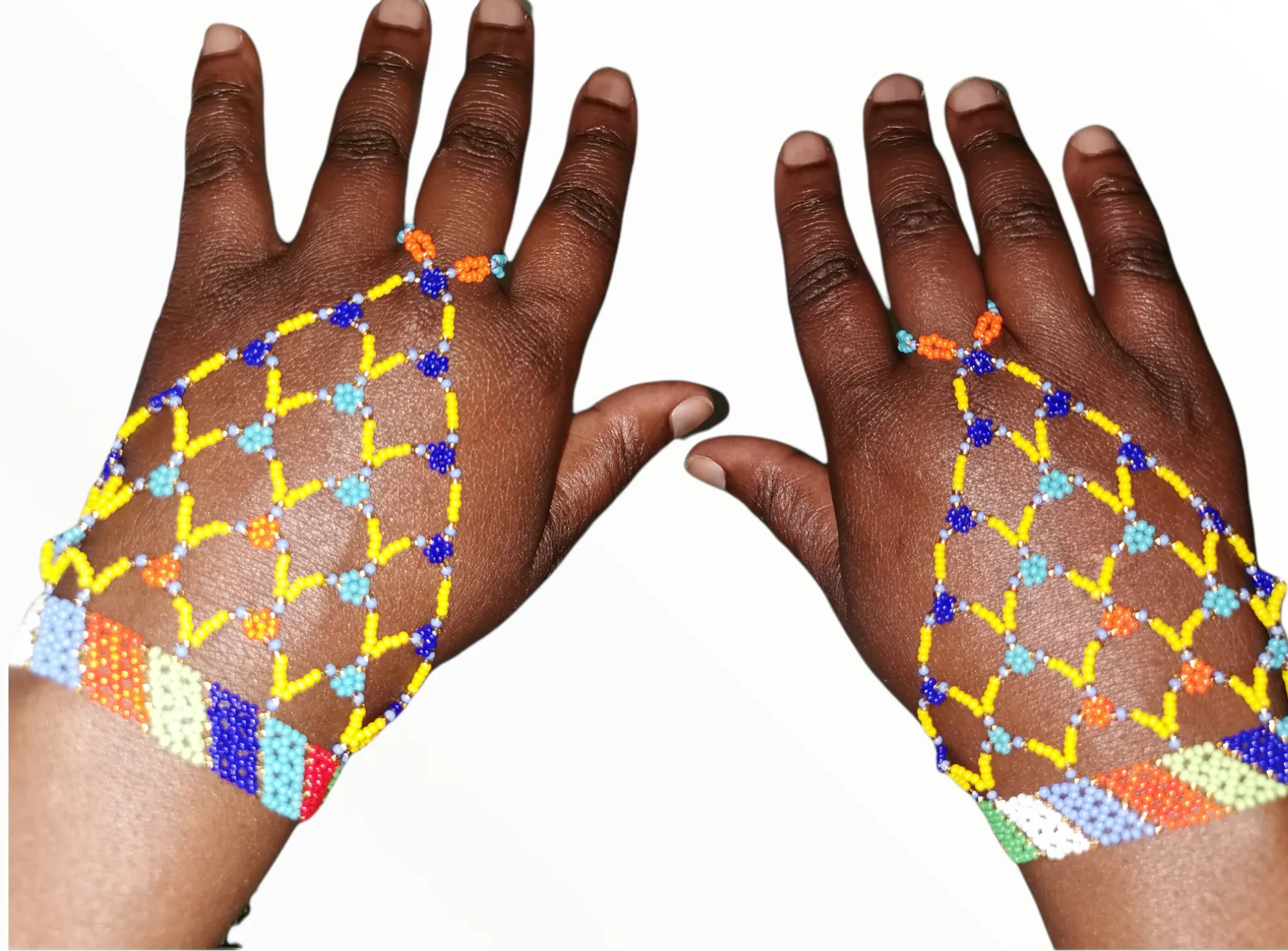 African Beaded Gloves