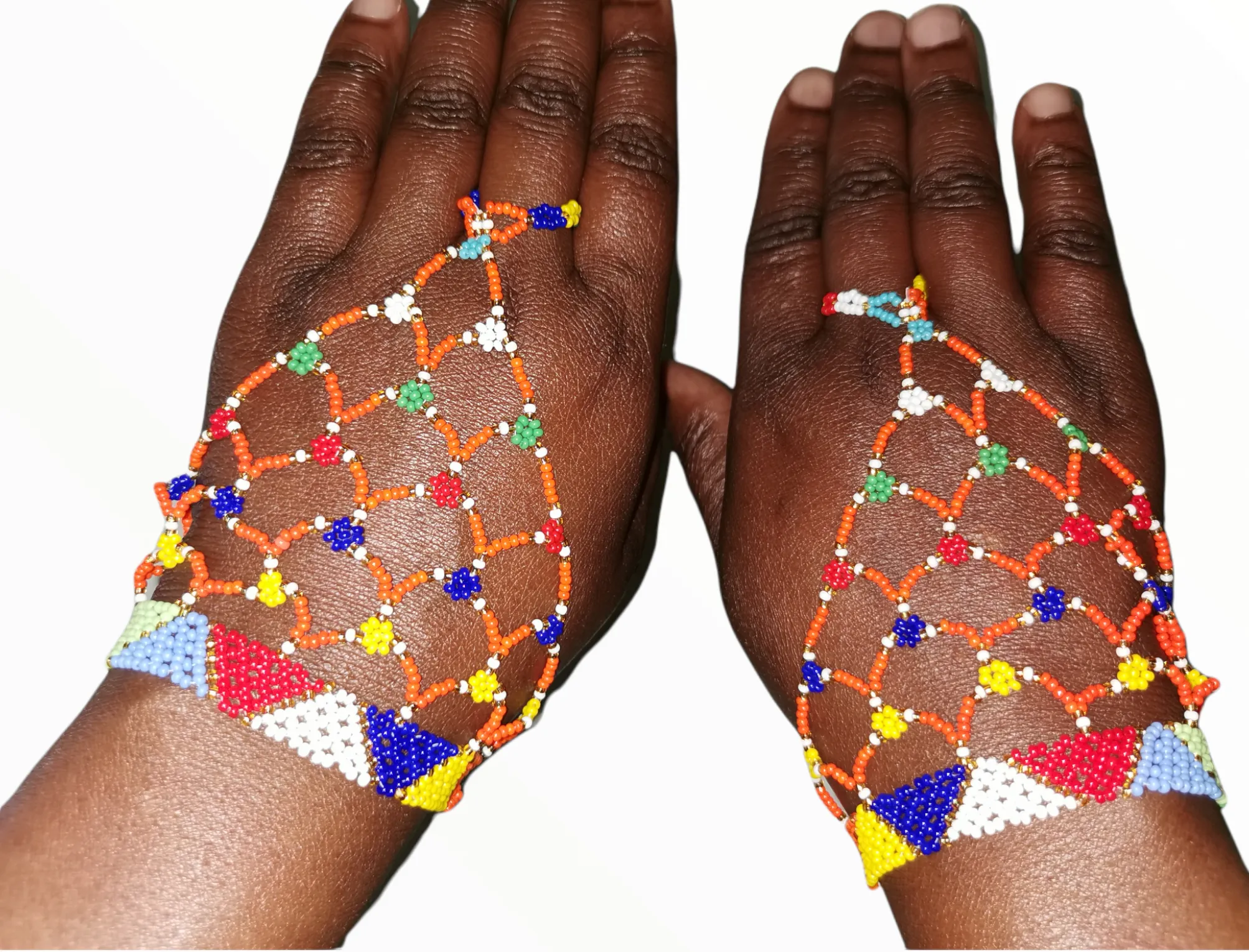 African Beaded Gloves