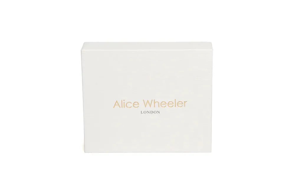 Alice Wheeler Oblong Compact Mirror & Liptick Holder Gift Set Black