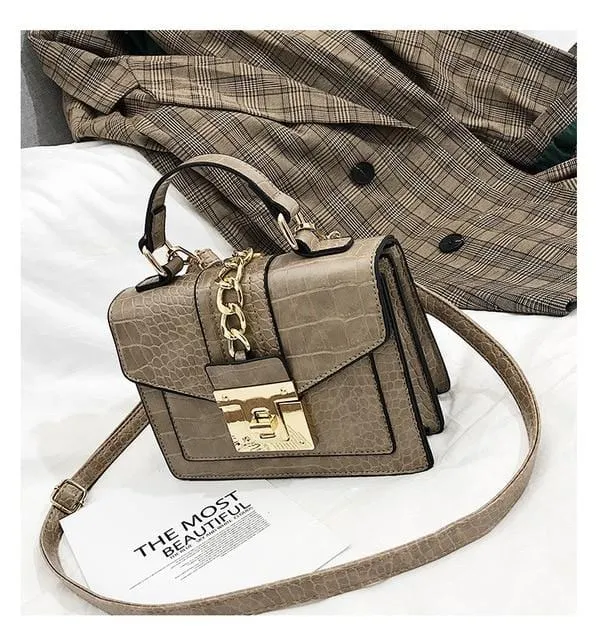 Alligator Print  Women Satchel