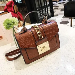 Alligator Print  Women Satchel