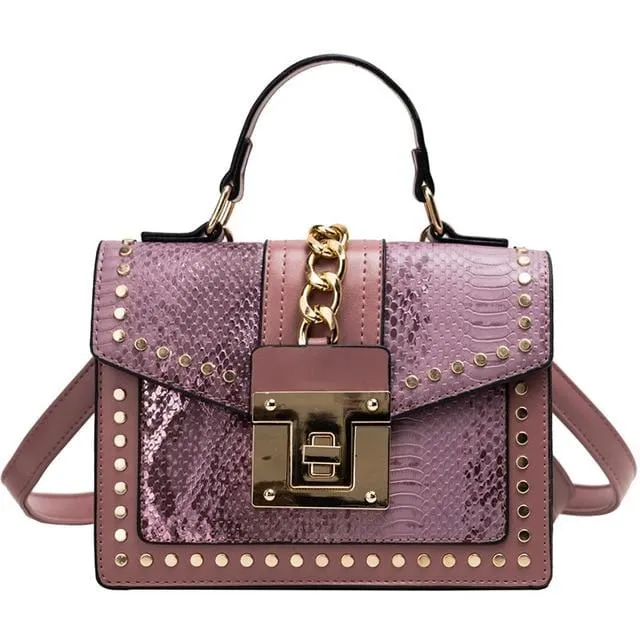 Alligator Print  Women Satchel