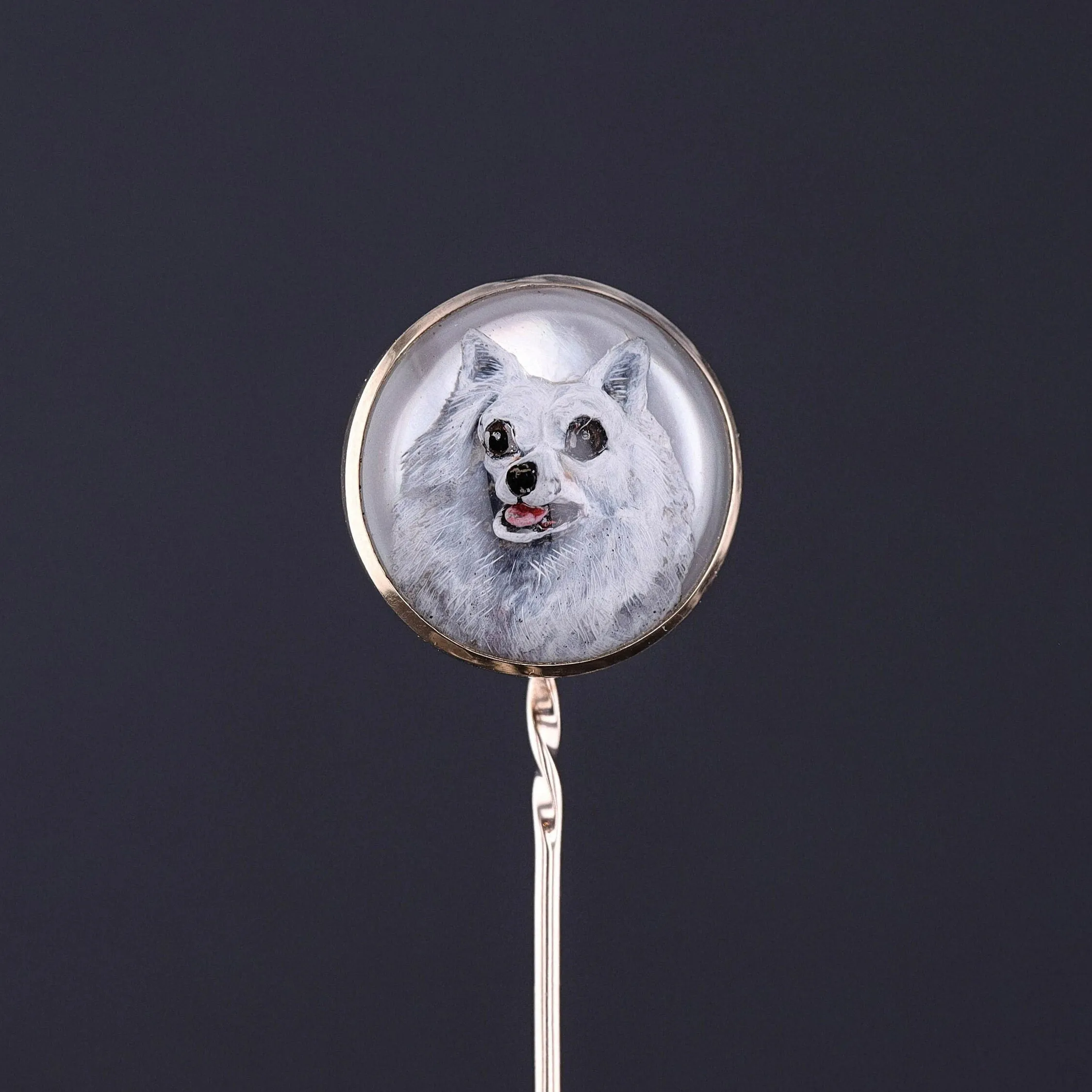 American Eskimo or Pomeranian Dog Stickpin
