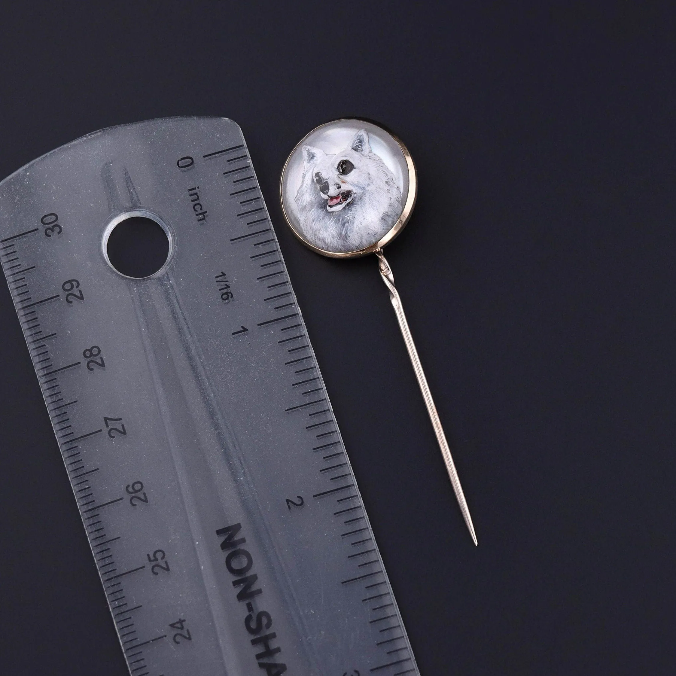 American Eskimo or Pomeranian Dog Stickpin