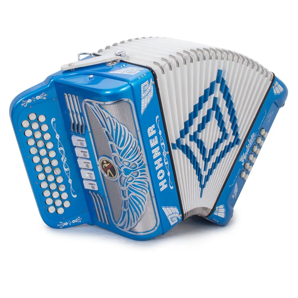 Anacleto Rey Aguila Acordeón MI 5 Registros Azul Metalico Compact